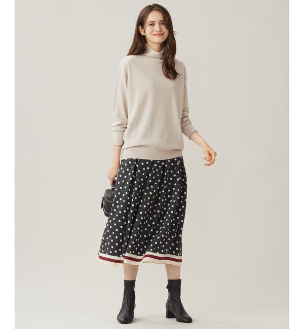 自由区「【洗える】ソフトウールハイゲージハイネック ニット」|ニット・セーター|