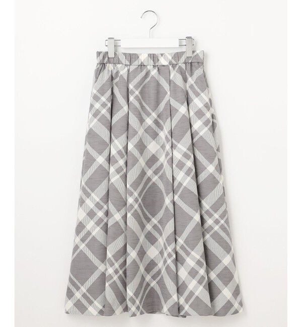 自由区「【洗える】スラブチェックプリント スカート」|スカート|