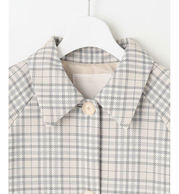 自由区「【洗える】オルタネートチェック コート」|ステンカラーコート|