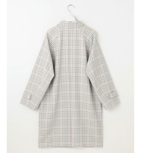 自由区「【洗える】オルタネートチェック コート」|ステンカラーコート|