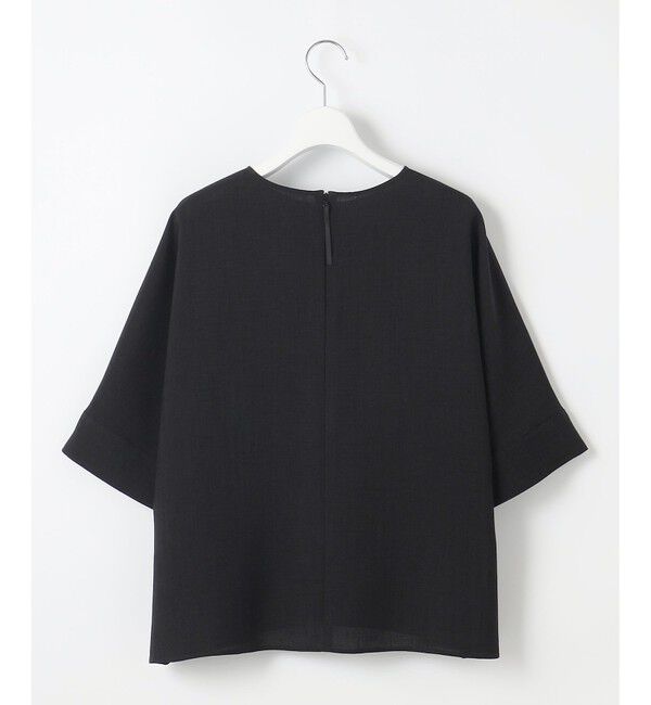 自由区「【セットアップ対応・接触冷感・UVカット・洗える】ライトリネンライク Tブラウス」|シャツ・ブラウス|