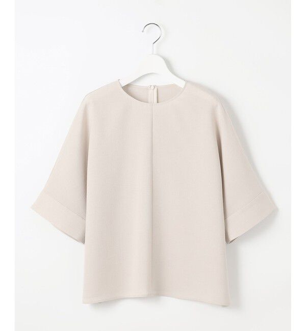 自由区「【セットアップ対応・接触冷感・UVカット・洗える】ライトリネンライク Tブラウス」|シャツ・ブラウス|