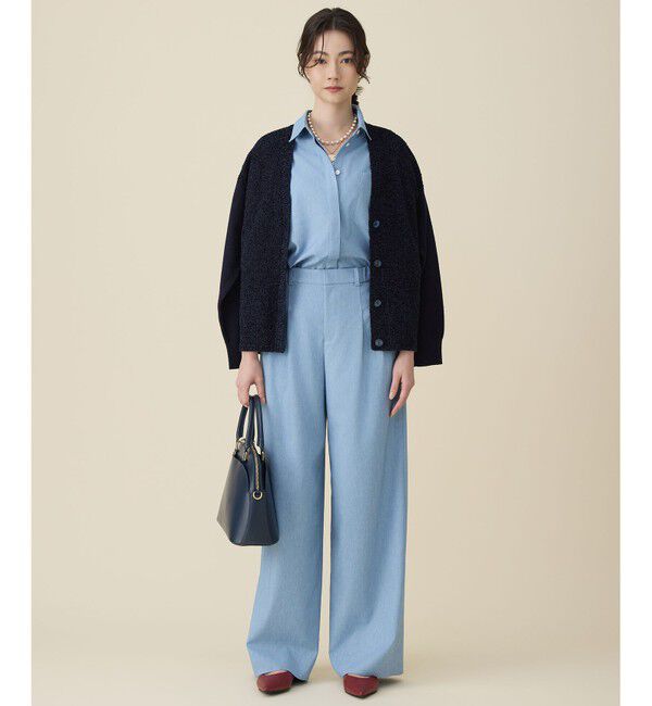 自由区「ブークレミックスツイードニット カーディガン」|カーディガン|