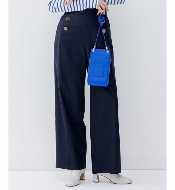 23区「ウーステッドウールツイル マリン パンツ」|その他|ネイビー系