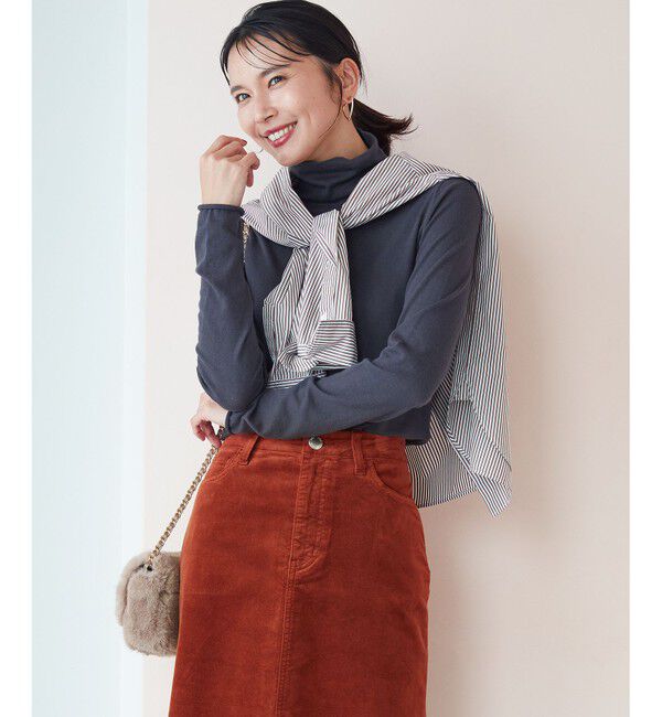 23区「【洗える】スムージーコットン シアー ニット」|ニット・セーター|グレー系