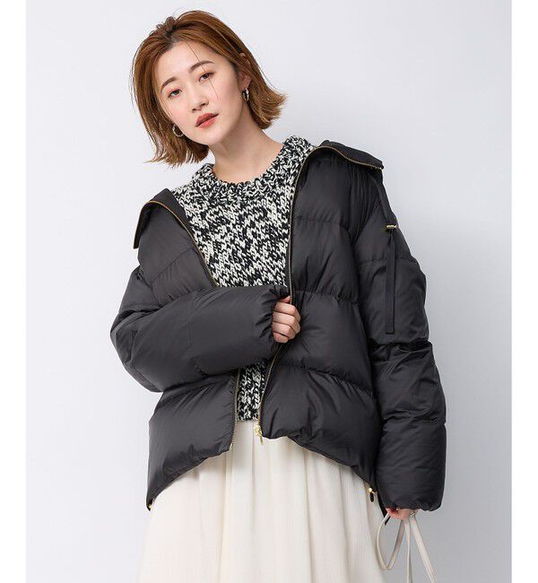 23区「【洗える】シレータフタ コンパクト ダウンコート」|ダウン|ブラック系