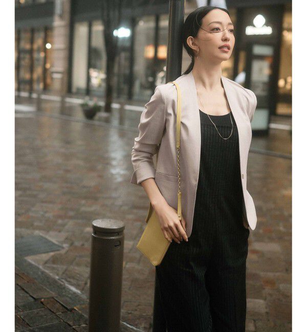 23区「【CLASSY.6月号掲載/洗える】リネンレーヨンストレッチ サロペット」|オールインワン|