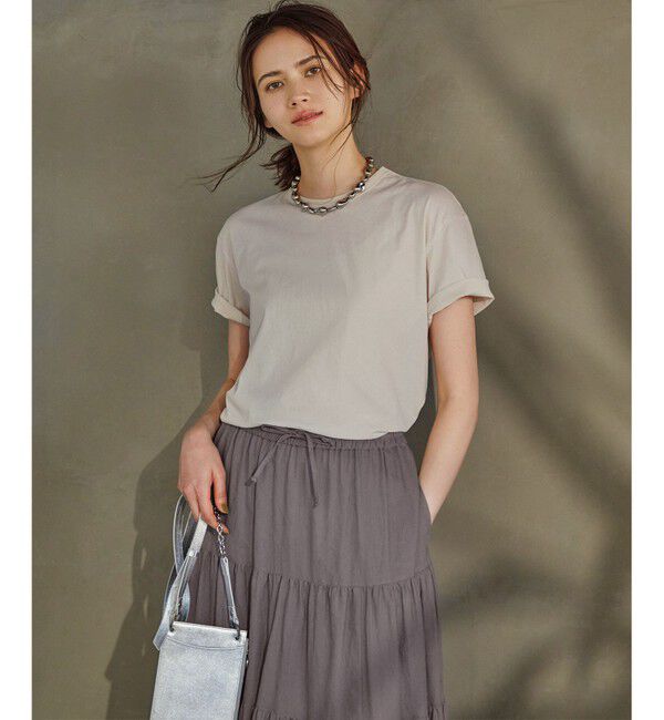 23区「【SLOW/一部店舗限定】ブライトリネン  ティアード スカート」|スカート|