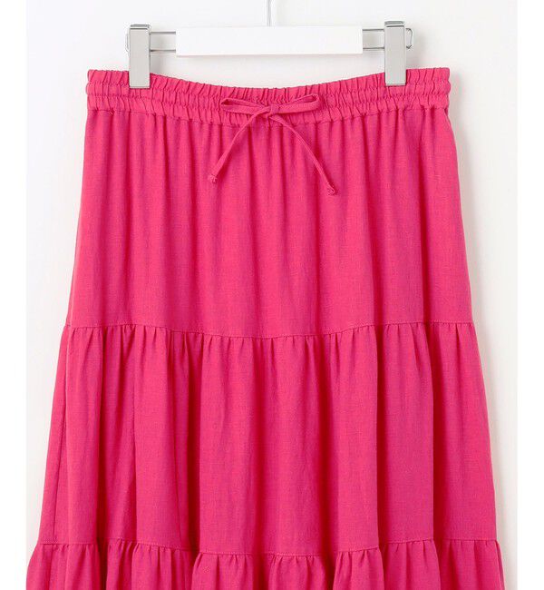 23区「【SLOW/一部店舗限定】ブライトリネン  ティアード スカート」|スカート|