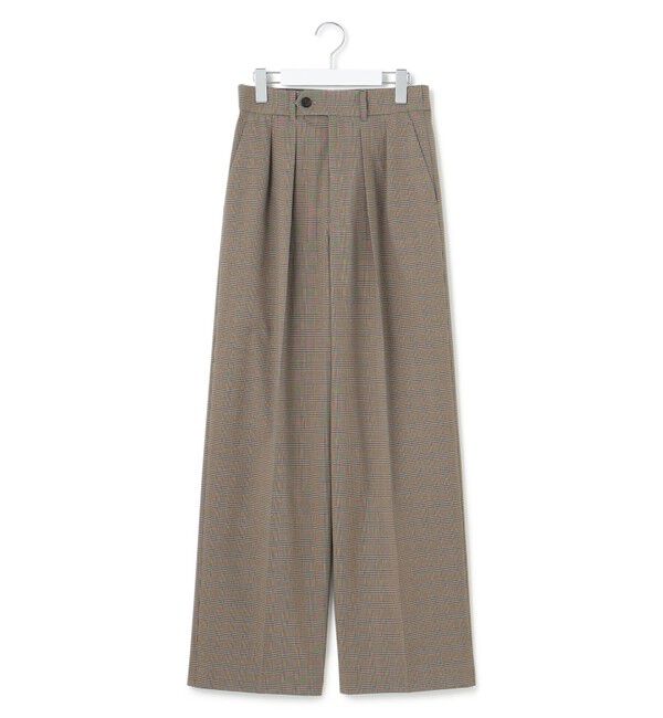 23区「【洗える】ドライ2WAYストレッチ チェック ワイドパンツ」|その他|