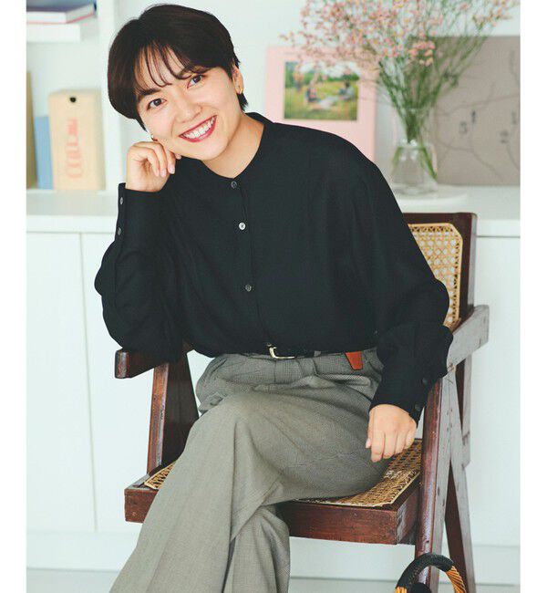 23区「【洗える】ドライ2WAYストレッチ チェック ワイドパンツ」|その他|