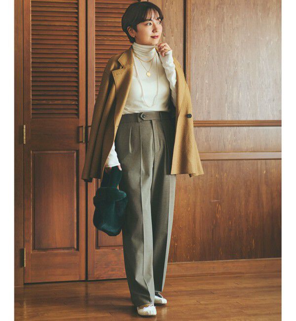 23区「【洗える】ドライ2WAYストレッチ チェック ワイドパンツ」|その他|