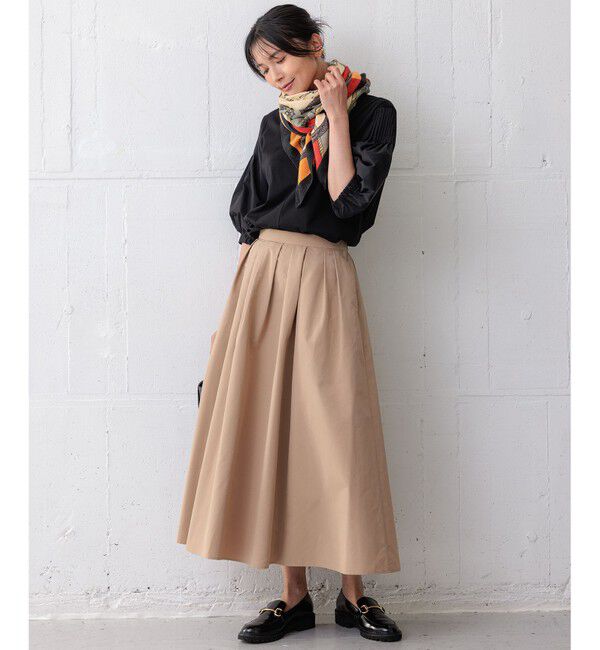 23区「【撥水加工/洗える】ハイマルチタフタ タックスカート」|スカート|