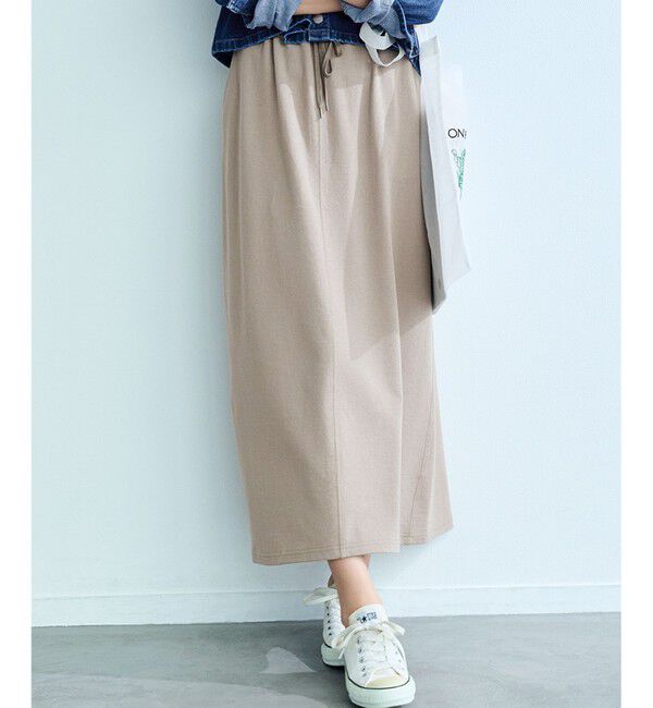 23区「【SLOW/WEB限定】ラスティックテリー ナロー スカート」|スカート|ベージュ系