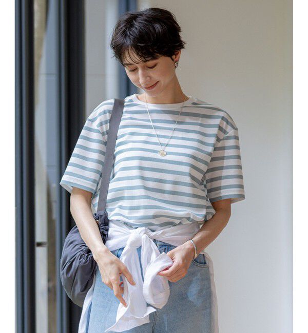 23区「【洗える】シアーフライスボーダー Tシャツ」|Tシャツ・カットソー|ｵﾌ&times;ﾗｲﾄｾ