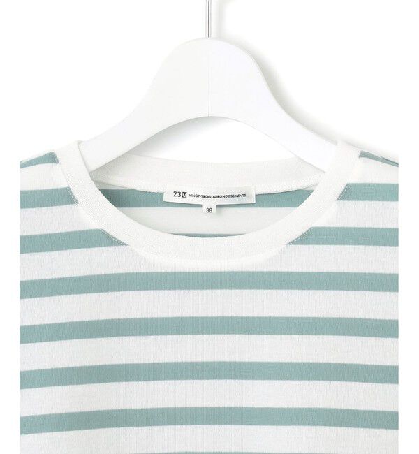 23区「【洗える】シアーフライスボーダー Tシャツ」|Tシャツ・カットソー|