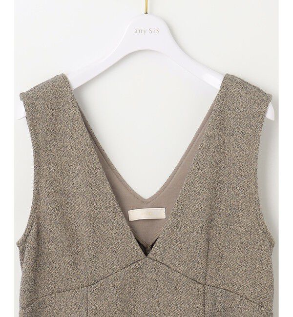 ANY SIS「【洗える】カットツイード ジャンパースカート」|ジャンパースカート|