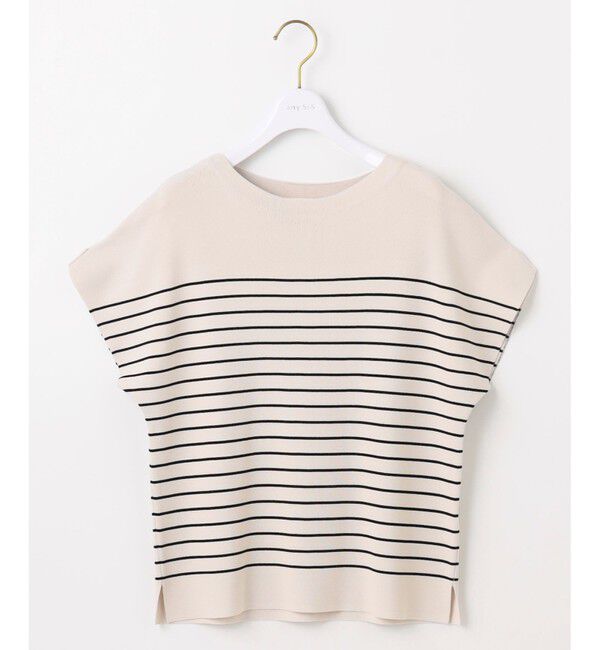 ANY SIS「【接触冷感・UVカット・洗える】ビューティクール フレンチ ニットＴ」|ニット・セーター|