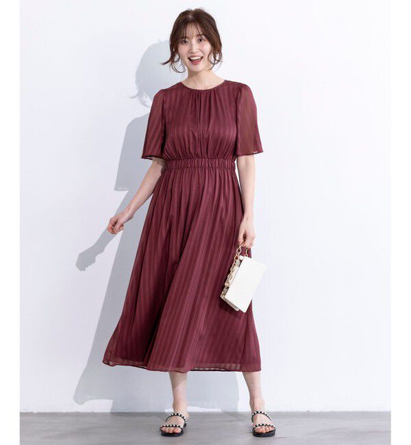 ANY SIS「【洗える】シアーパターン ワンピース」|ワンピース|