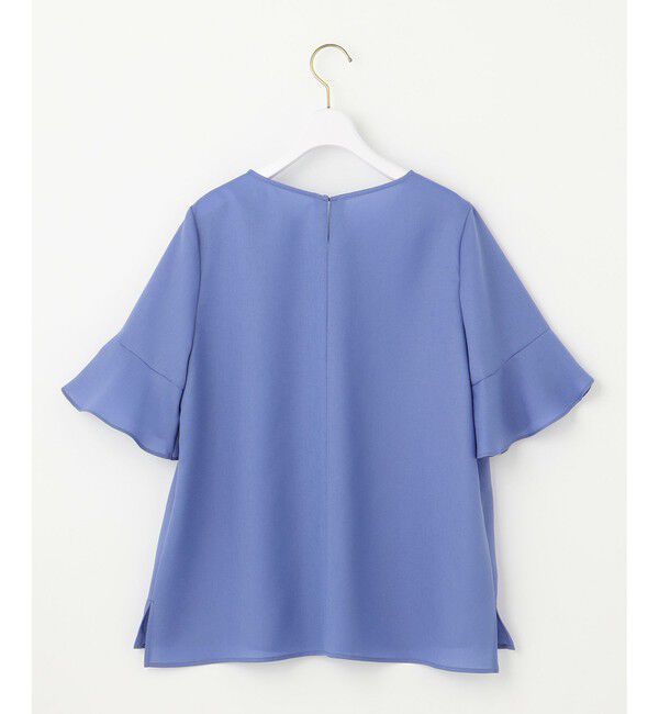 ANY SIS「【接触冷感・UVカット・速乾】スムージーポリエステル フレアスリーブ ブラウス」|シャツ・ブラウス|