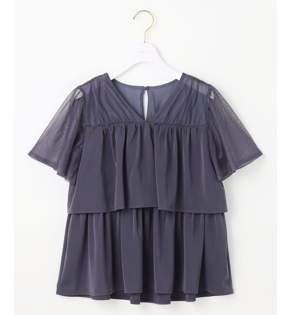 any SiS「【洗える】ティアードトップス&times;ワイドパンツSET」|スーツ|