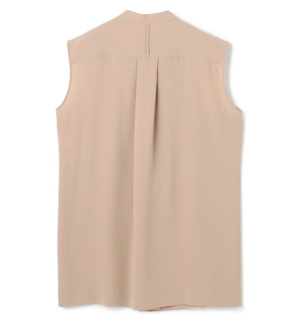 BEIGE,「【洗える】FLEUR / フロントボタンノースリーブブラウス」|シャツ・ブラウス|