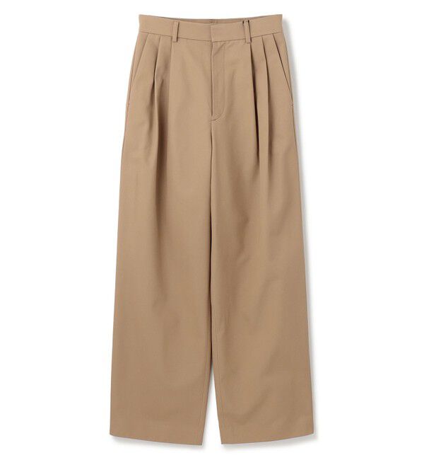 BEIGE,「【洗える】GAZANIA / コットンチノ2タックワイドパンツ」|チノ|