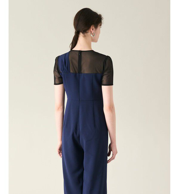 GRACE CONTINENTAL「ドレープリボンサロペット」|オールインワン|