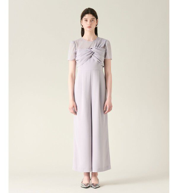 GRACE CONTINENTAL「ドレープリボンサロペット」|オールインワン|