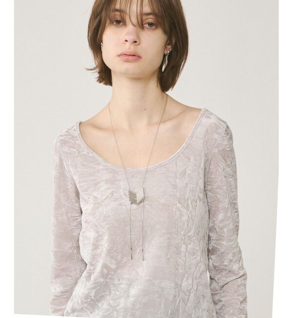 GRACE CONTINENTAL「クラッシュベロアカットトップ」|Tシャツ・カットソー|