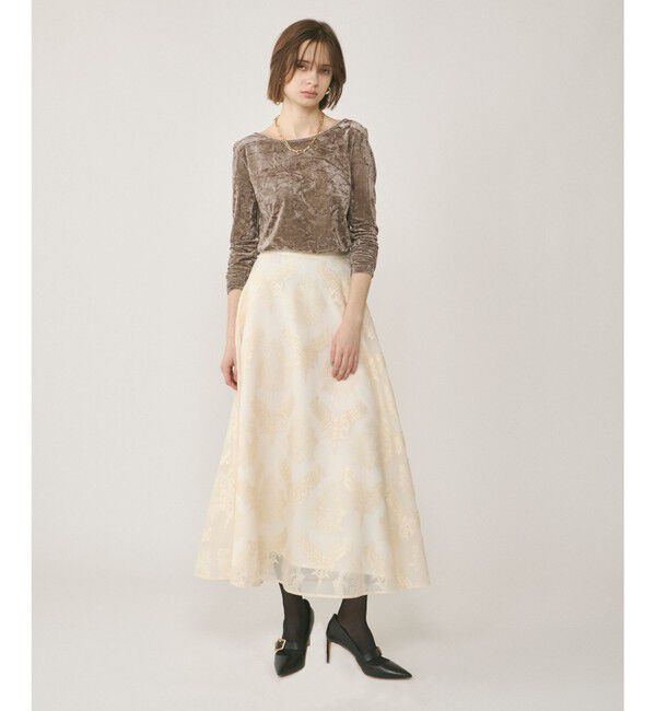 GRACE CONTINENTAL「クラッシュベロアカットトップ」|Tシャツ・カットソー|