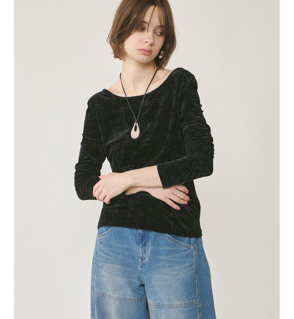 GRACE CONTINENTAL「クラッシュベロアカットトップ」|Tシャツ・カットソー|