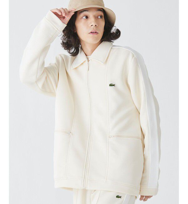 LACOSTE「ダブルフェイススウェットジップジャケット / ジップアップブルゾン」|ブルゾン・スタジャン|