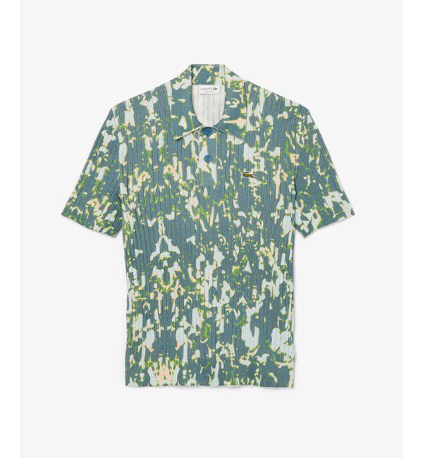 LACOSTE「オーディエンステキスタイルリブニットポロシャツ」|ニット・セーター|