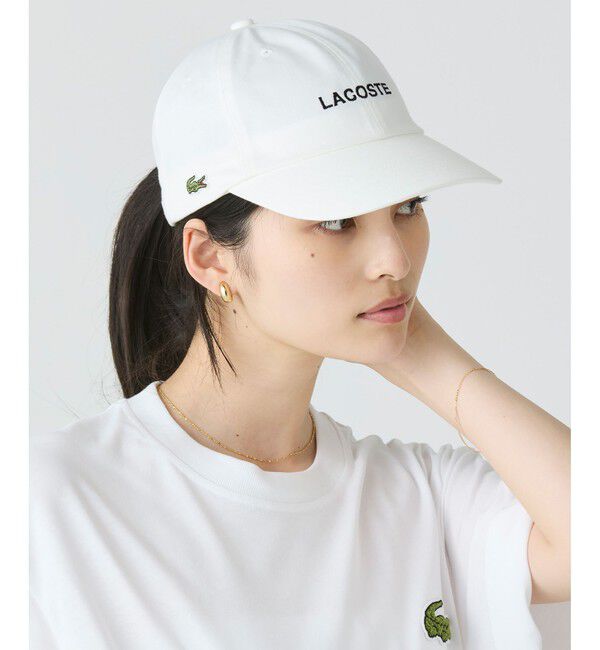 LACOSTE「ブランドロゴステッチローキャップ」|キャップ・キャスケット|