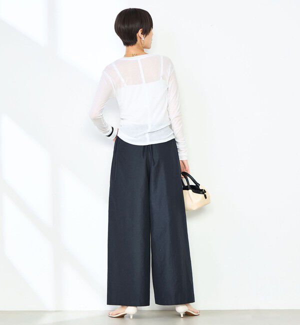 NOLLEY'S「ウォッシャブルエクセルテックタンブラー2タックワイドパンツ」|その他|