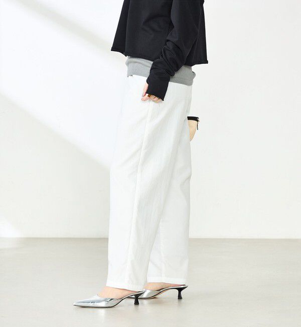 NOLLEY'S「ウォッシャブル多機能ウエストフリルテーパードパンツ」|その他|