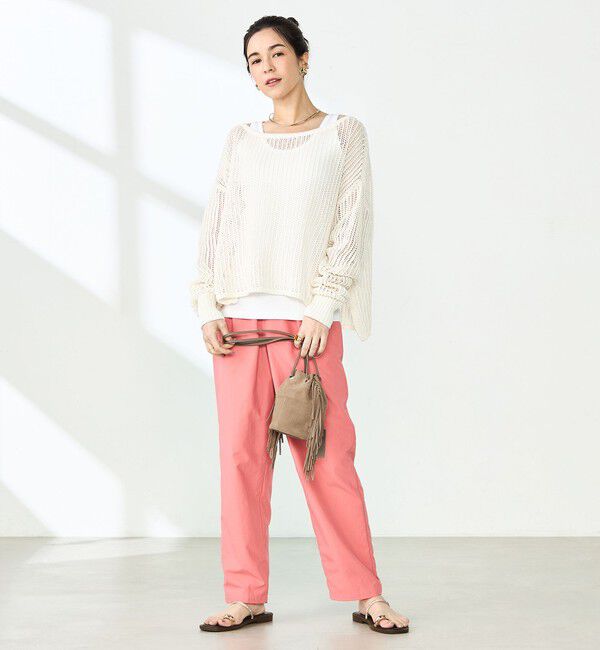 NOLLEY'S「ウォッシャブル多機能ウエストフリルテーパードパンツ」|その他|