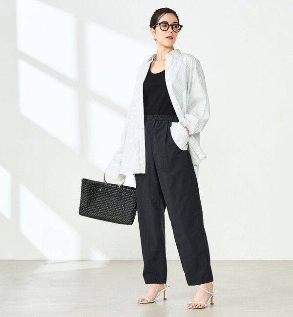 NOLLEY'S「ウォッシャブル多機能ウエストフリルテーパードパンツ」|その他|