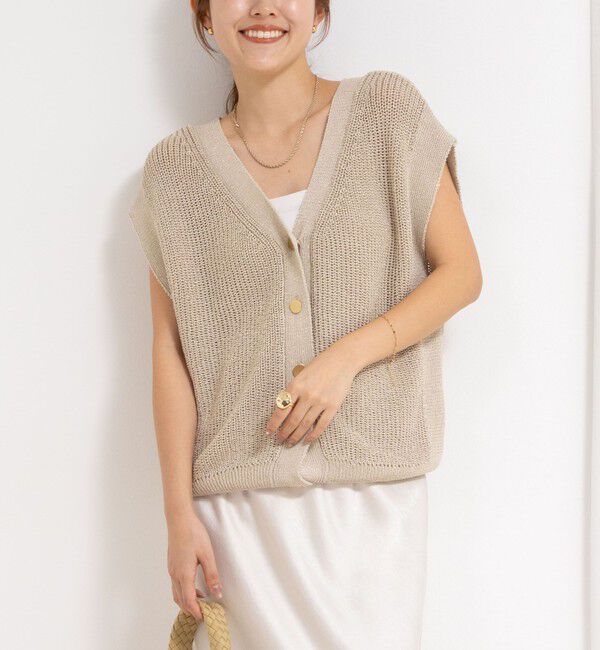 NOLLEY'S「《アンサンブル対応》《手洗い可能》ペーパーヤーン2WAYベスト」|ベスト・ジレ|