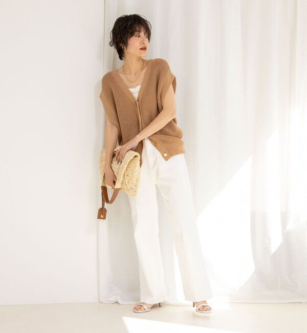 NOLLEY'S「《アンサンブル対応》《手洗い可能》ペーパーヤーン2WAYベスト」|ベスト・ジレ|