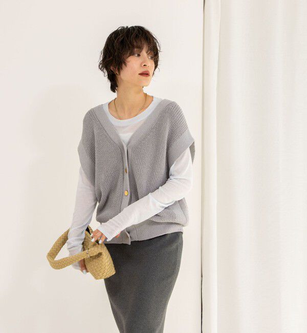 NOLLEY'S「《アンサンブル対応》《手洗い可能》ペーパーヤーン2WAYベスト」|ベスト・ジレ|