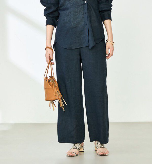 NOLLEY'S「【WEB STAFF恵☆別注カラーあり】《セットアップ対応》リネンセミワイドパンツ」|その他|