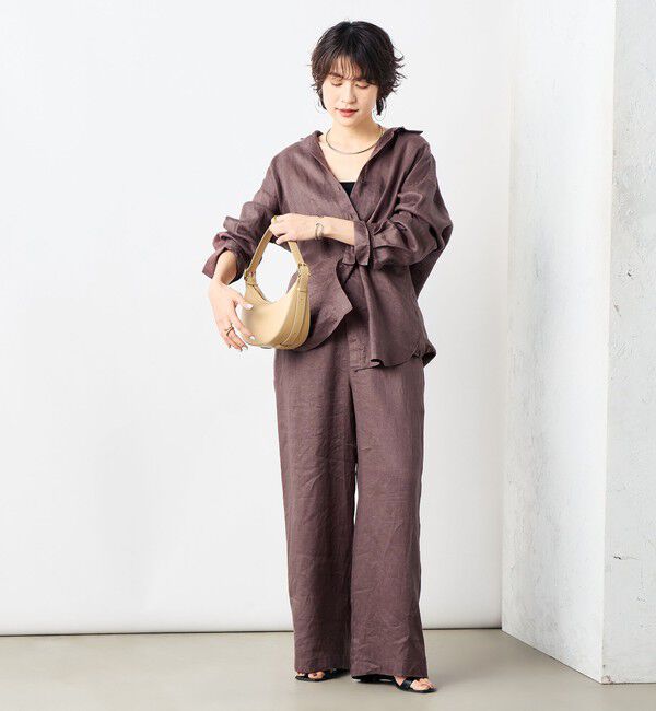 NOLLEY'S「【WEB STAFF恵☆別注カラーあり】《セットアップ対応》リネンセミワイドパンツ」|その他|