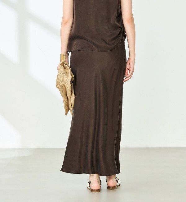 NOLLEY'S「《セットアップ対応》高機能 フィブリルサテンバイヤススカート」|スカート|