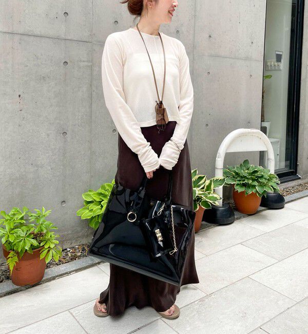 NOLLEY'S「《セットアップ対応》高機能 フィブリルサテンバイヤススカート」|スカート|