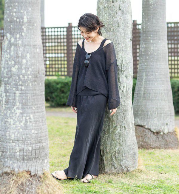 NOLLEY'S「《セットアップ対応》高機能 フィブリルサテンバイヤススカート」|スカート|