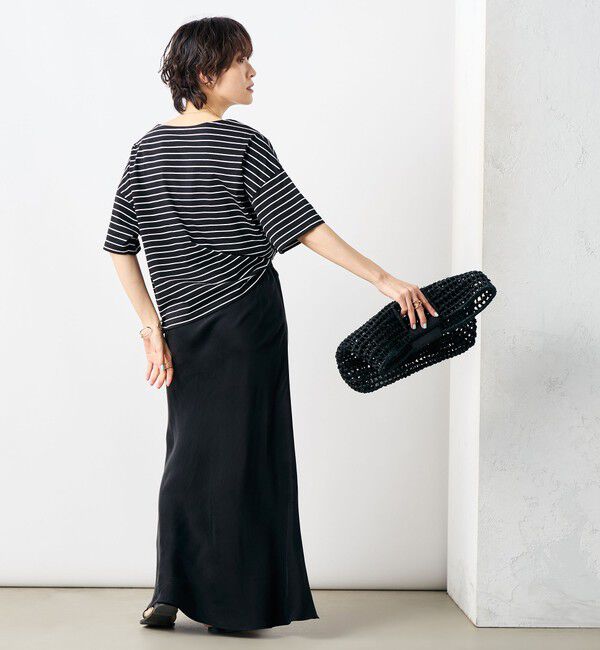 NOLLEY'S「《セットアップ対応》高機能 フィブリルサテンバイヤススカート」|スカート|