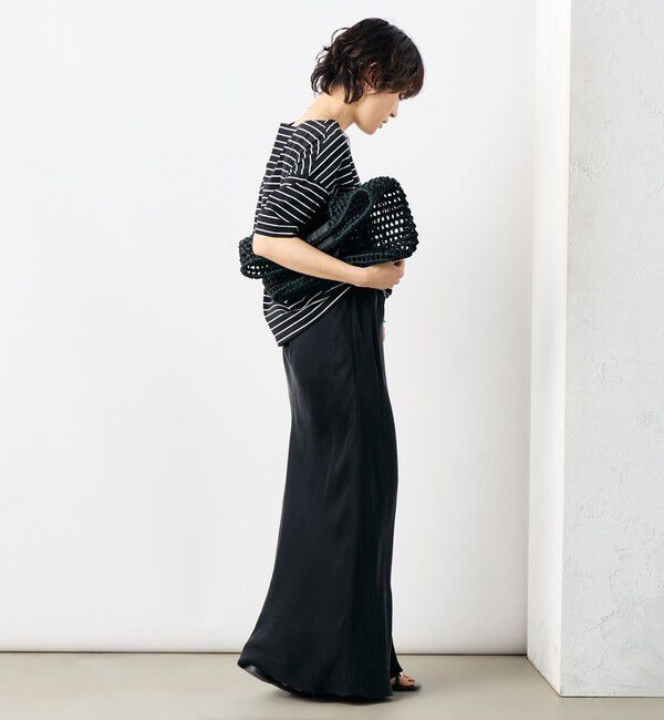 NOLLEY'S「《セットアップ対応》高機能 フィブリルサテンバイヤススカート」|スカート|