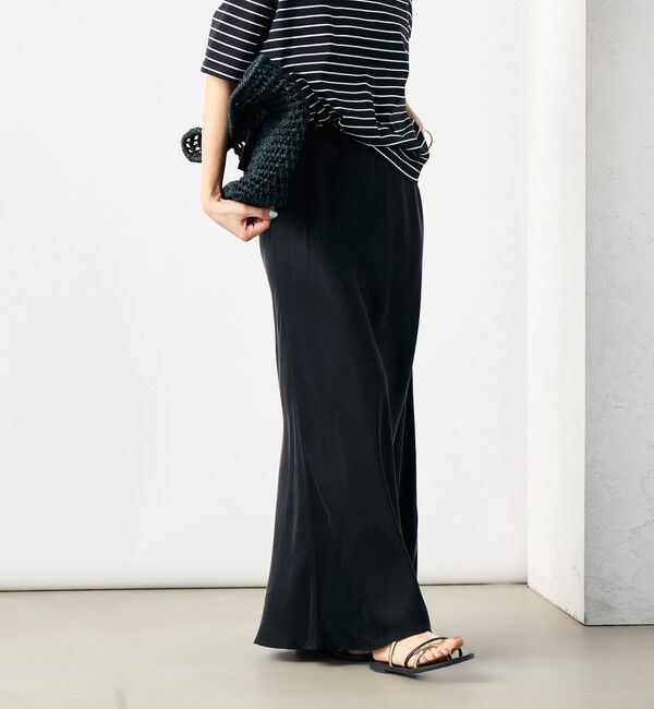 NOLLEY'S「《セットアップ対応》高機能 フィブリルサテンバイヤススカート」|スカート|